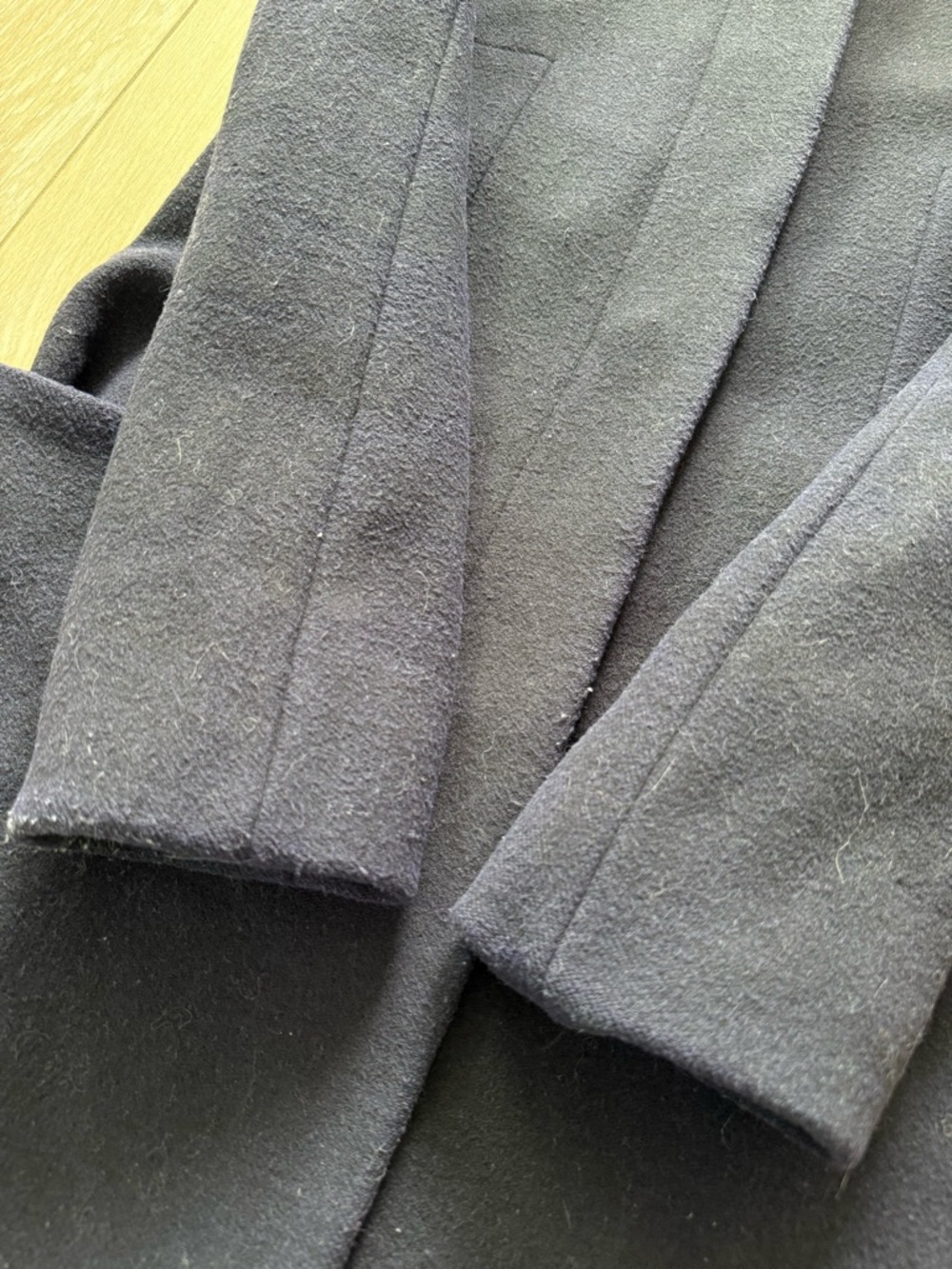 Aritzia Babaton Pearce Italian Wool Cashmere Hooded Duffle Peacoat XS Navy - Picture 7 of 13